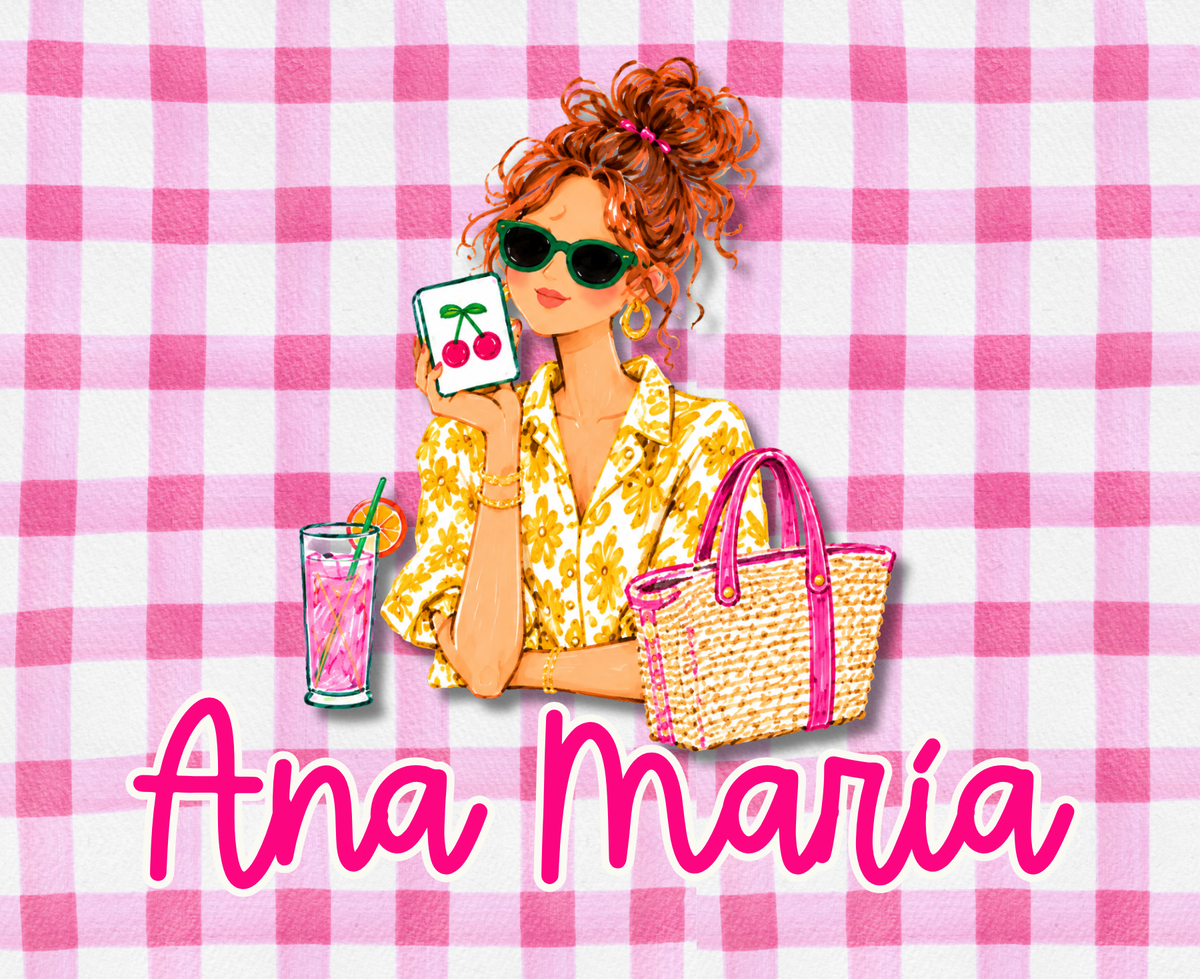 Personalized Mahjong Card Cover - Ana María