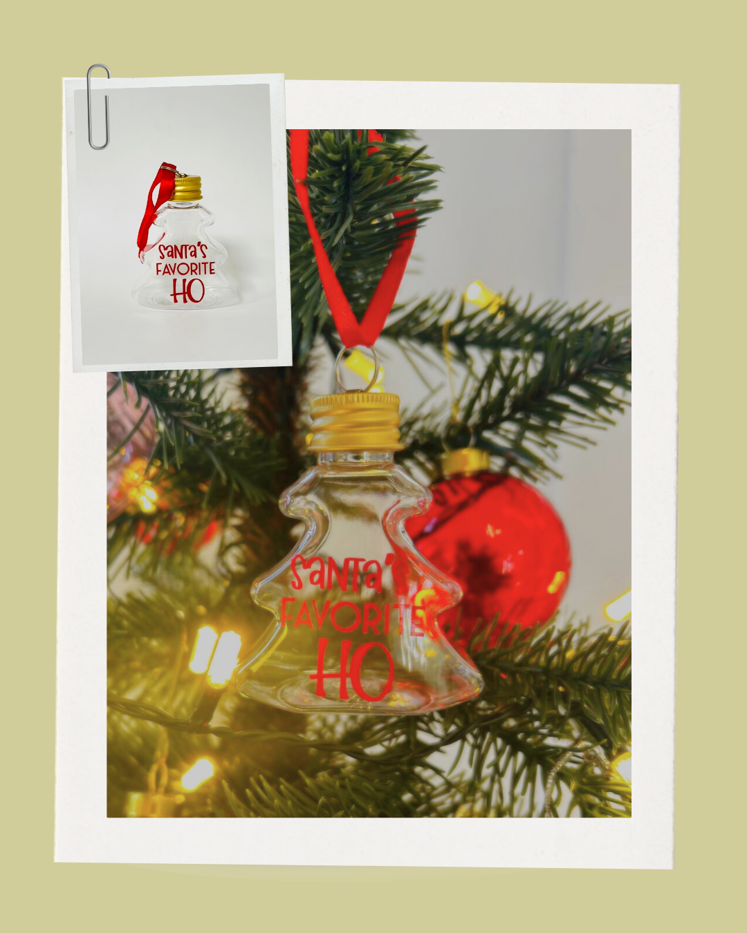Mini Bottle Ornament – Santa Edition