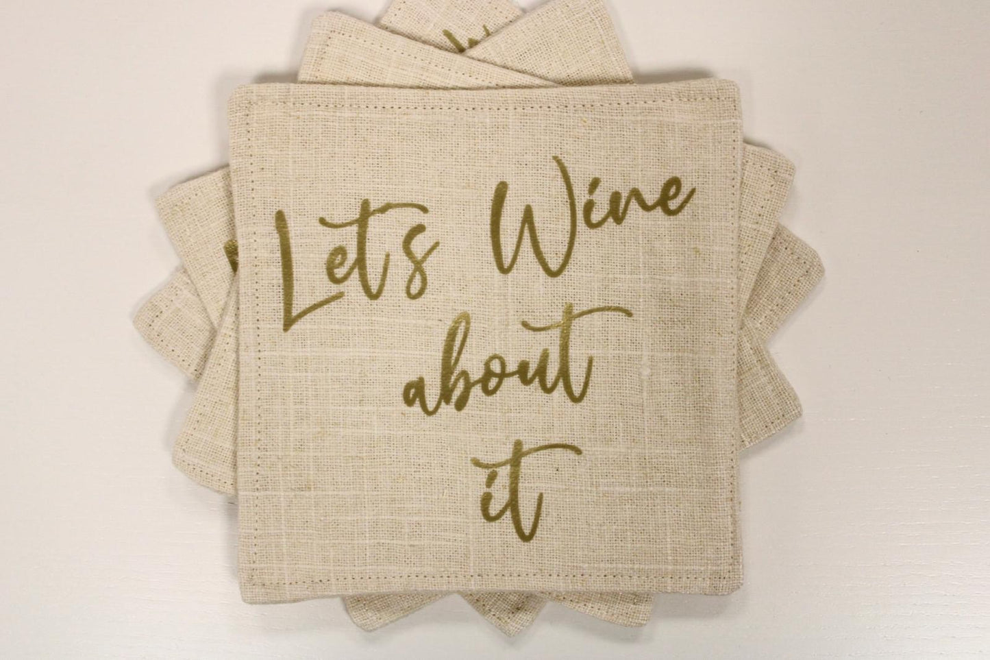 Coasters con frases "wine time"
