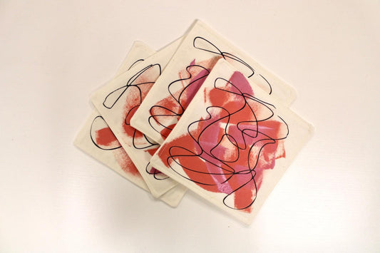 Coasters pintados Rosa