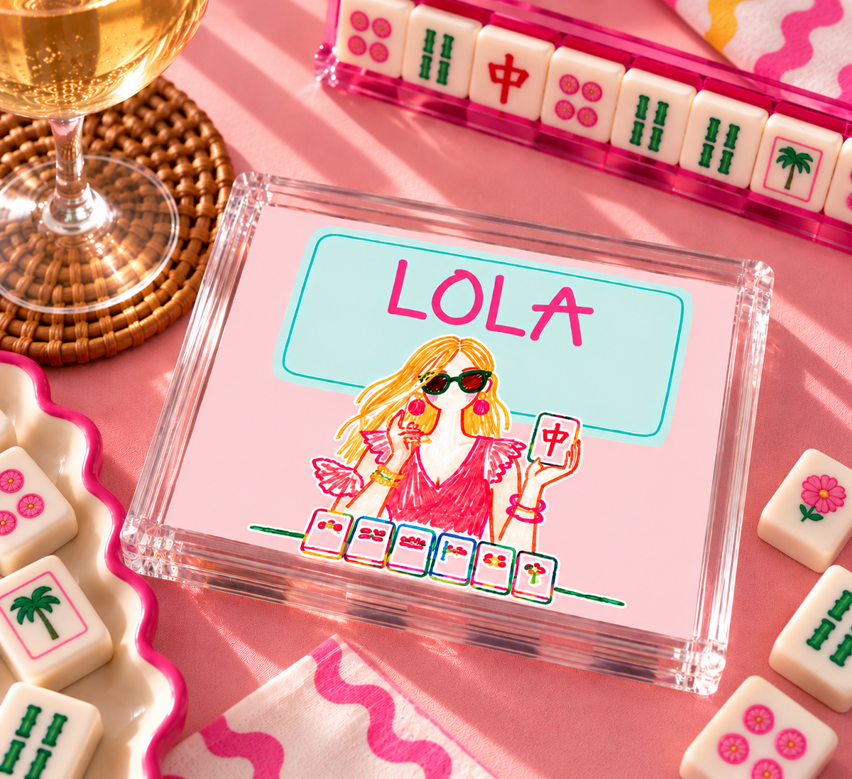 Personalized Mahjong Card Cover -Lola