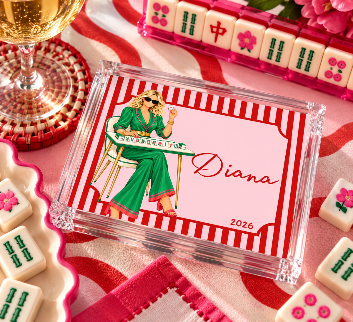 Personalized Mahjong Card Cover -Diana