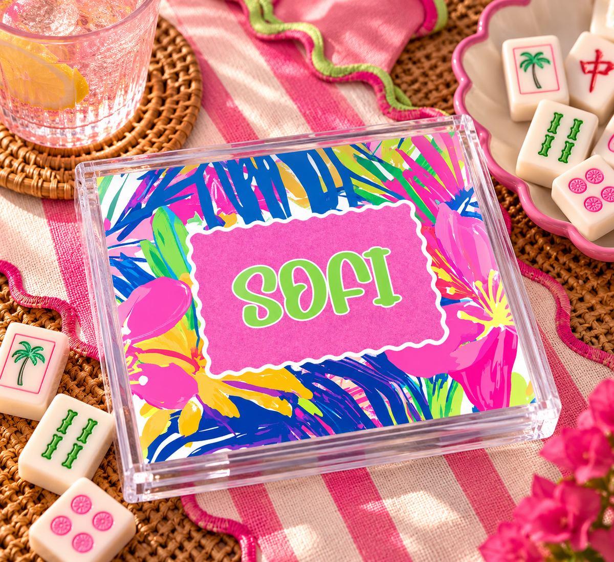 Personalized Mahjong Card Cover - Sofi