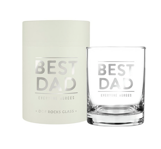Best Dad DOF Rocks Glass