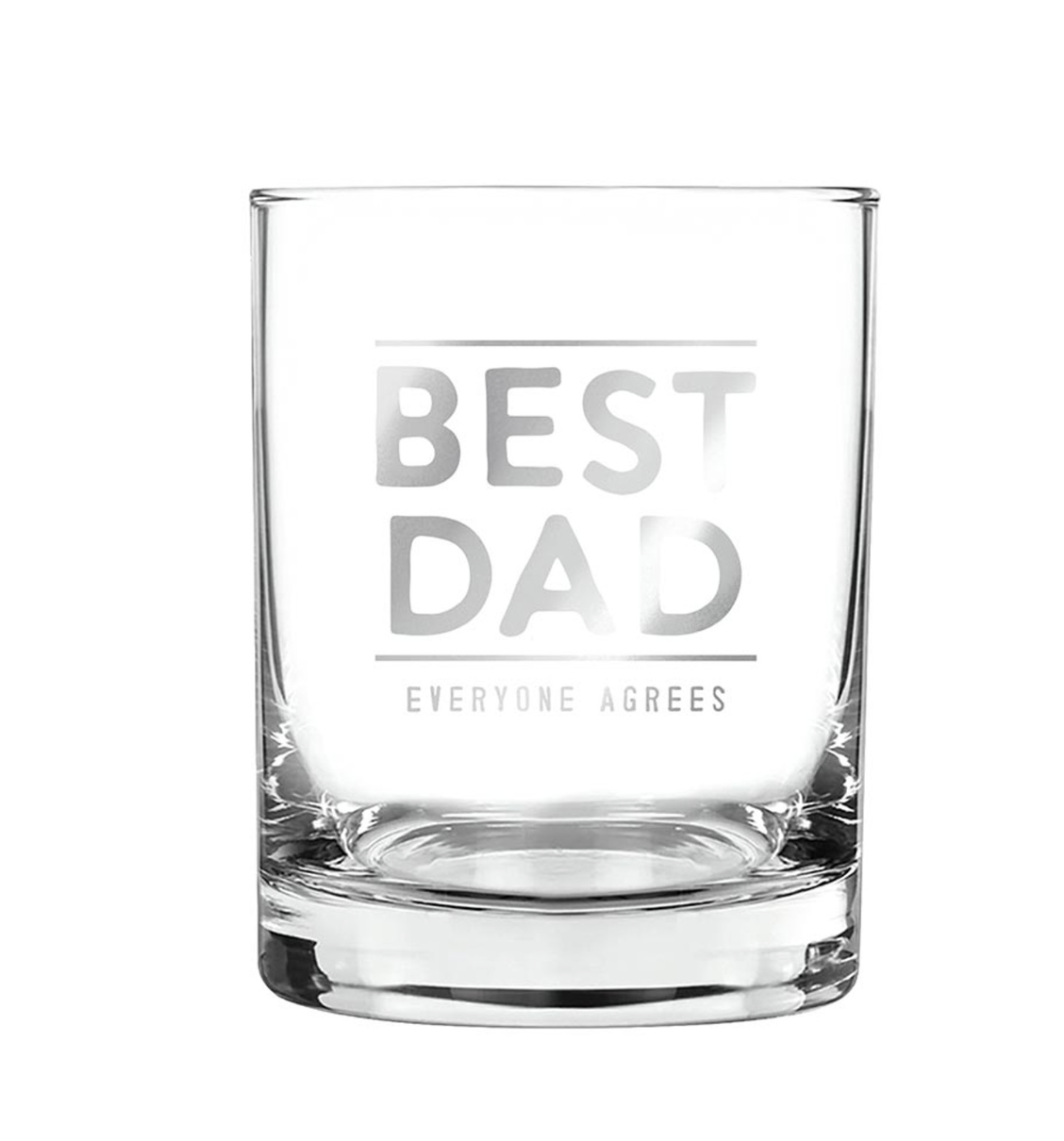 Best Dad DOF Rocks Glass