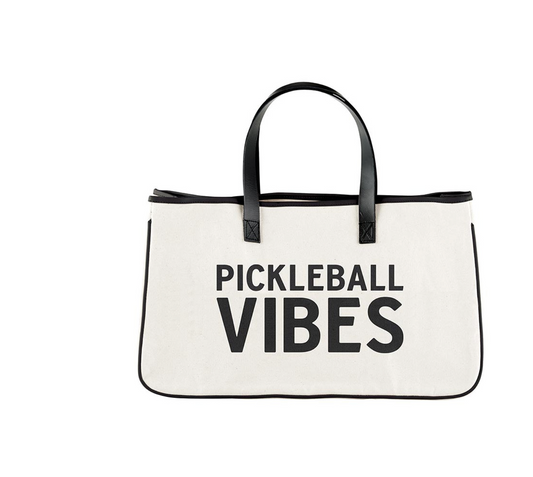 Pickleball Vibes Canvas Tote