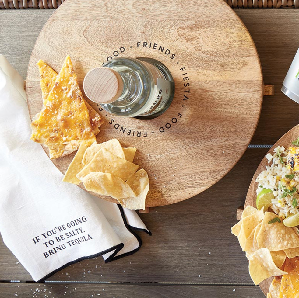 Tequila Wood Board - Fiesta. Food. Friends.