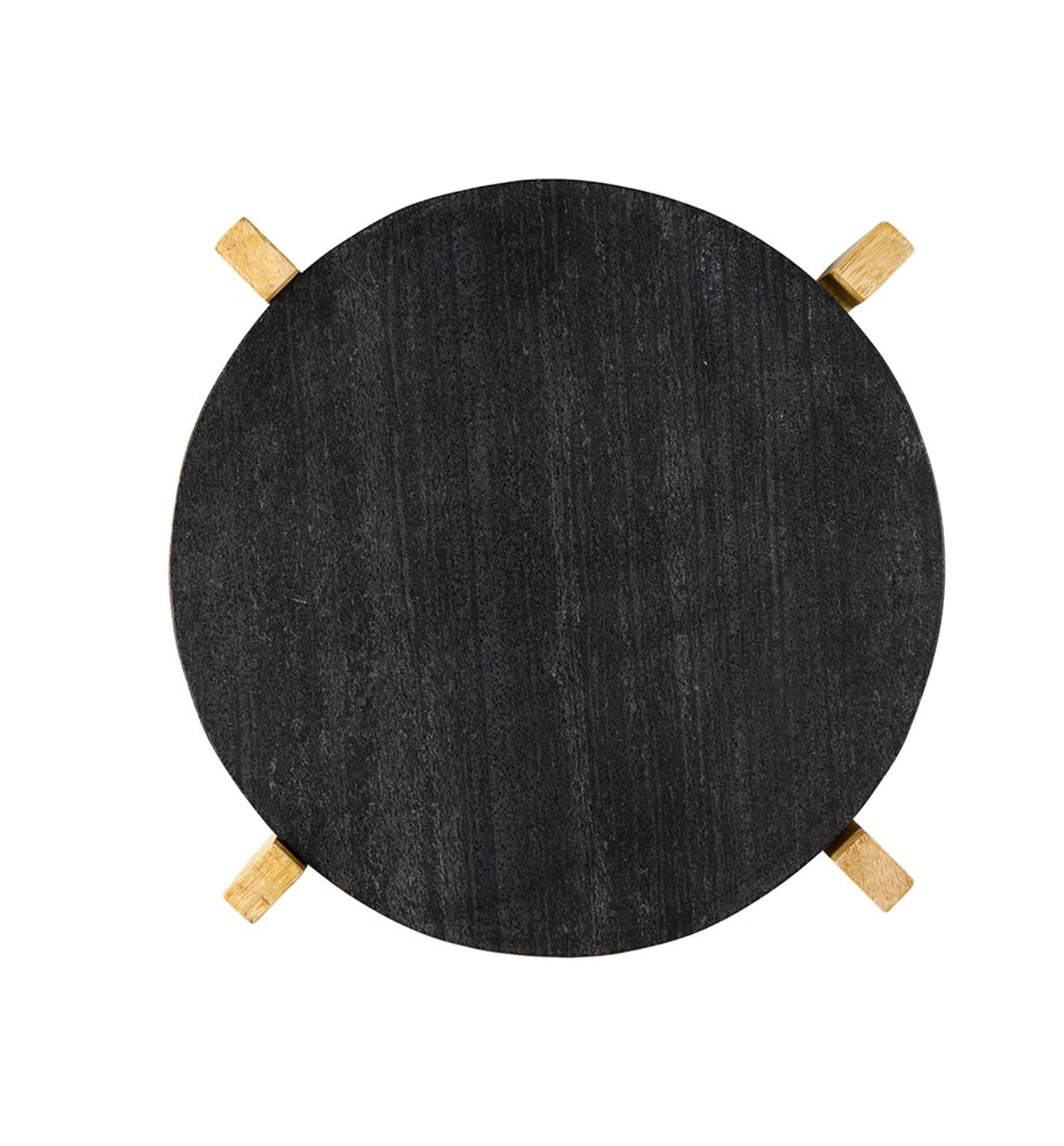 Black Marble Board on Wood Stand