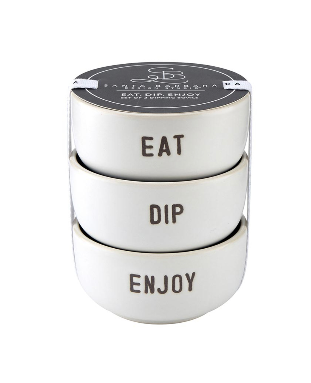 Ceramic Dip Bowl Set - Eat Dip Enjoy