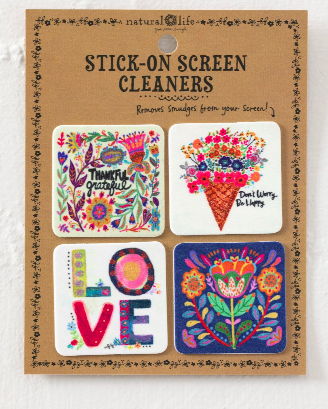 Stick-On Screen Cleaner, Set of 4