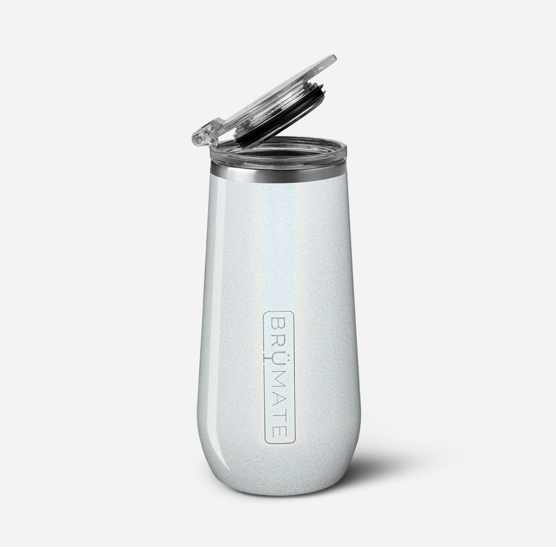 CHAMPAGNE FLUTE 12OZ | Glitter White