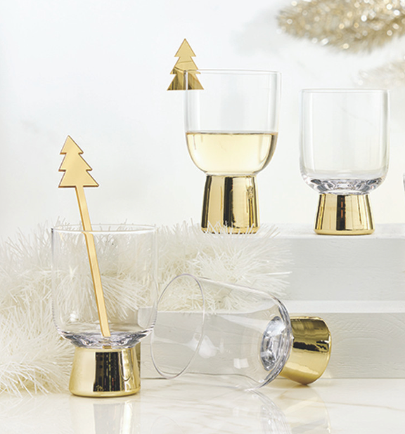 Gold Plated Modern Glass - Highball
