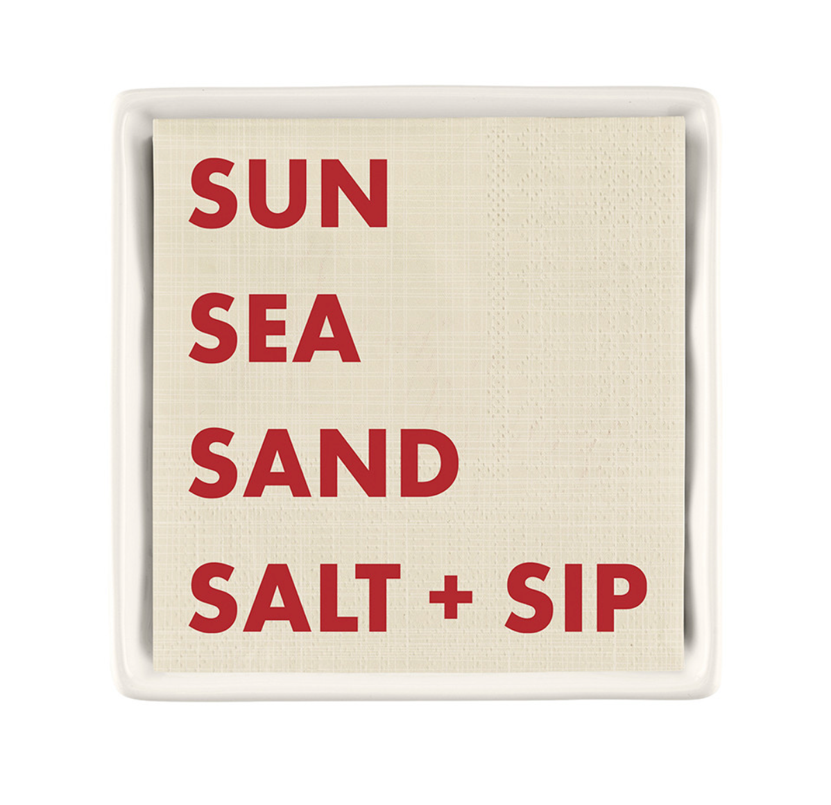 Sun Sea Sand -Napkin Tray + Napkins