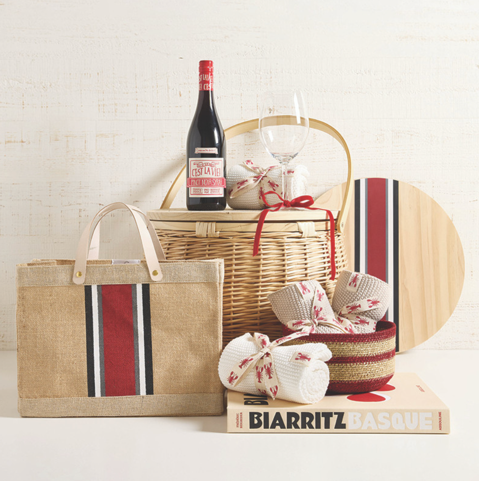 Mini Market Tote - Red Stripe