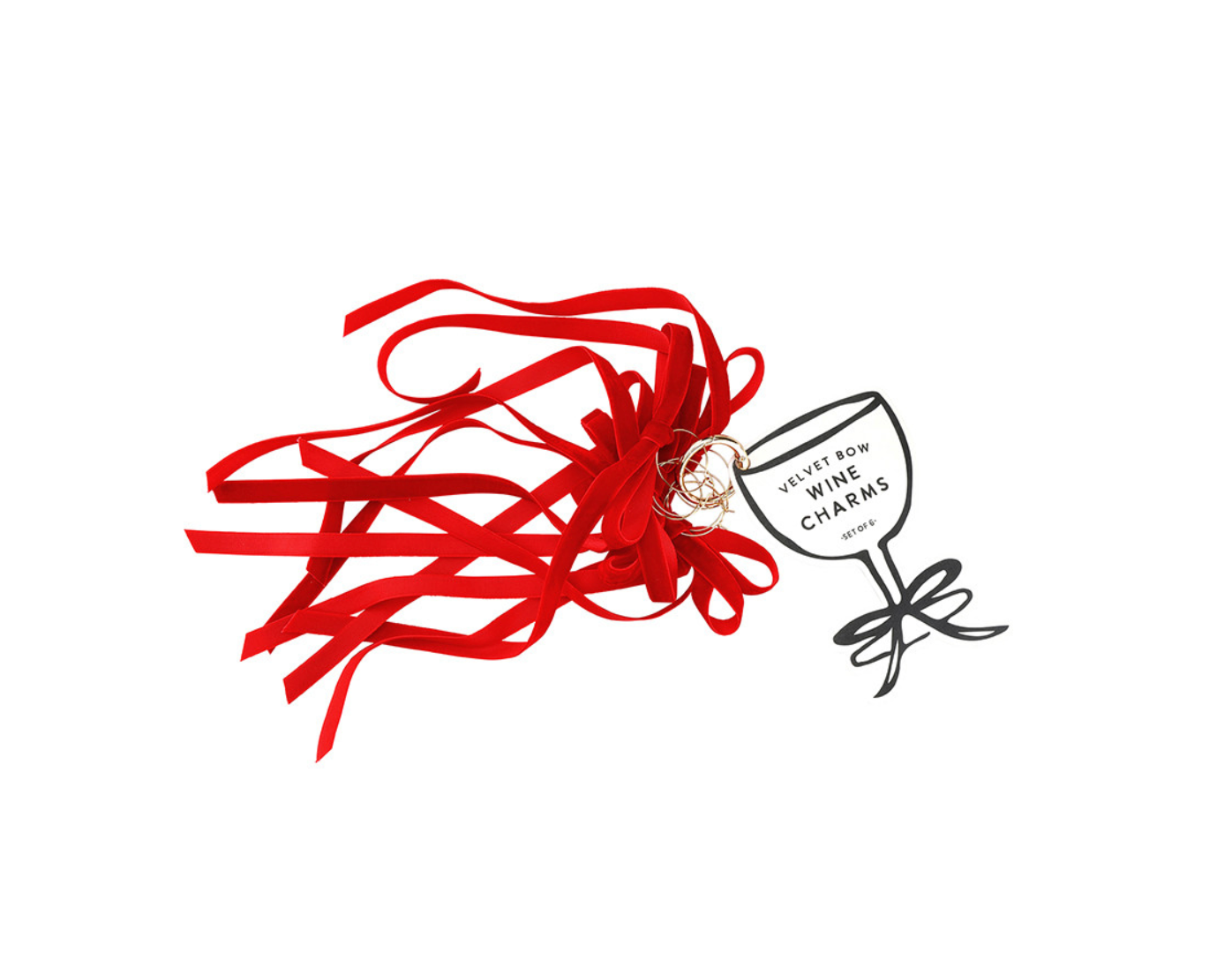 Velvet Bow Wine Charm