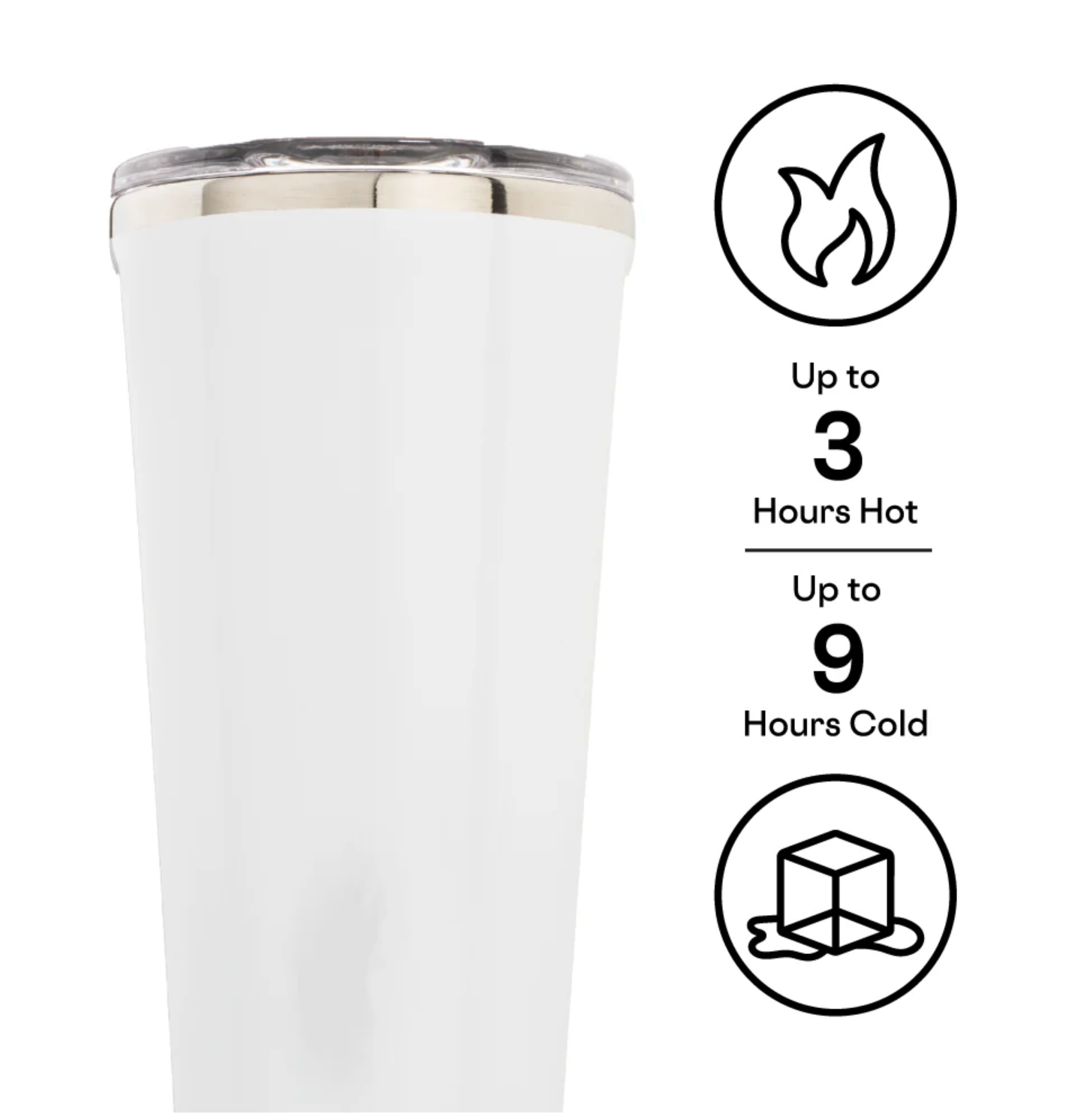 Corkcicle Gloss White tumbler 16oz