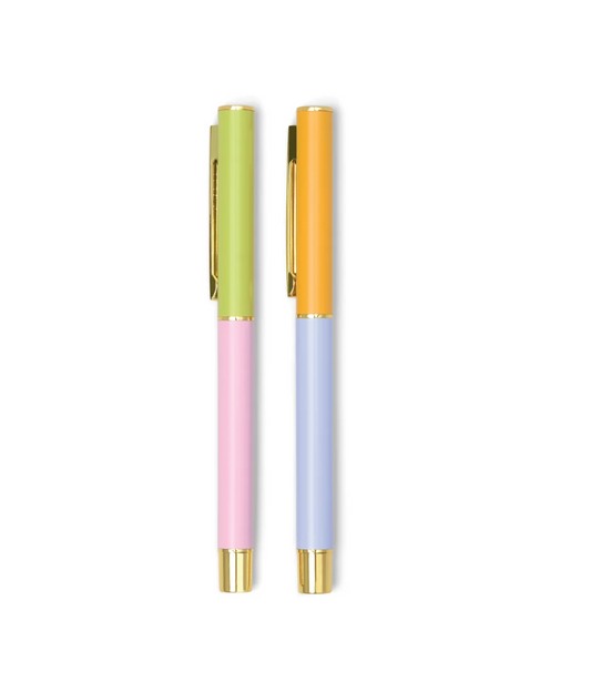 Color Block Pens - Set of 2 - Lilac + Cornflower