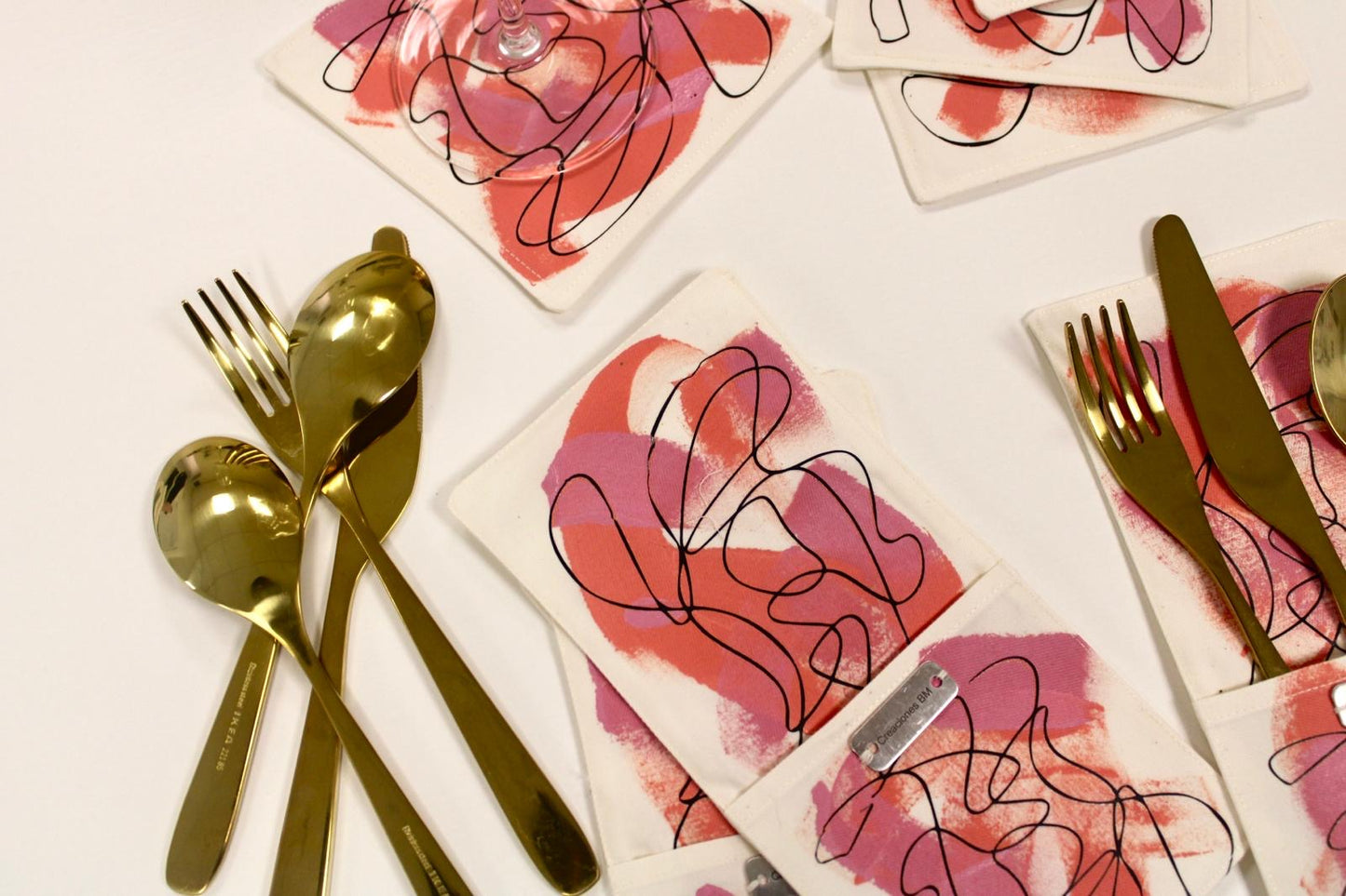 Coasters pintados Rosa