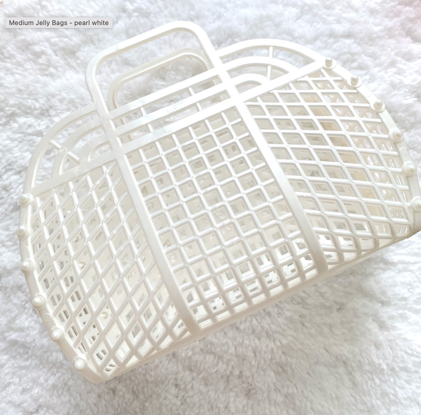 Large Jelly Bag - Pearl White