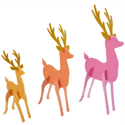 ACRYLIC DEER 3 PCS