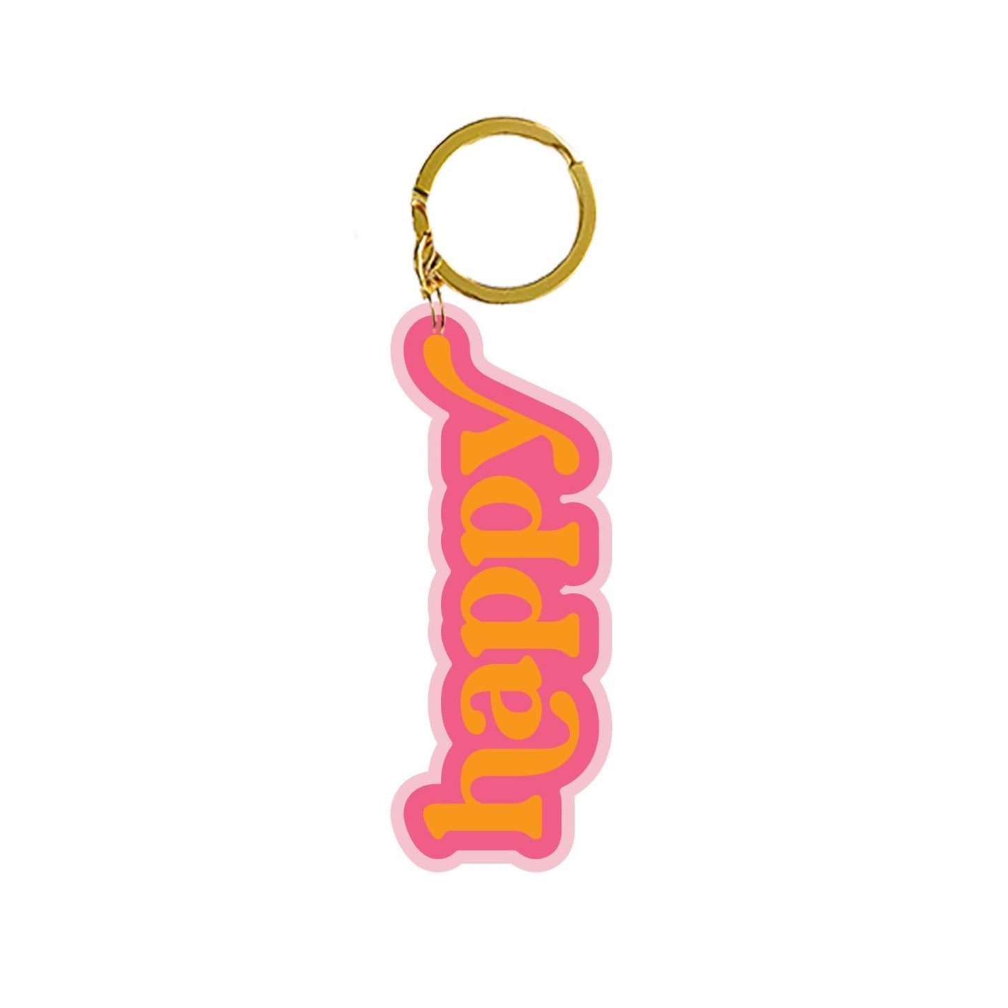 Acrylic Keychain Happy