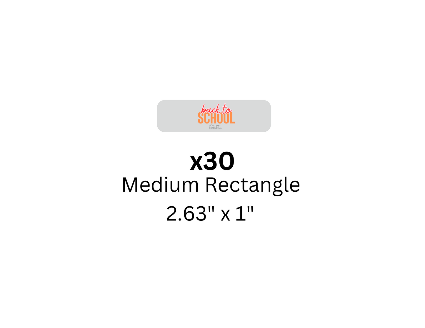 Simple Medium Rectangle Label