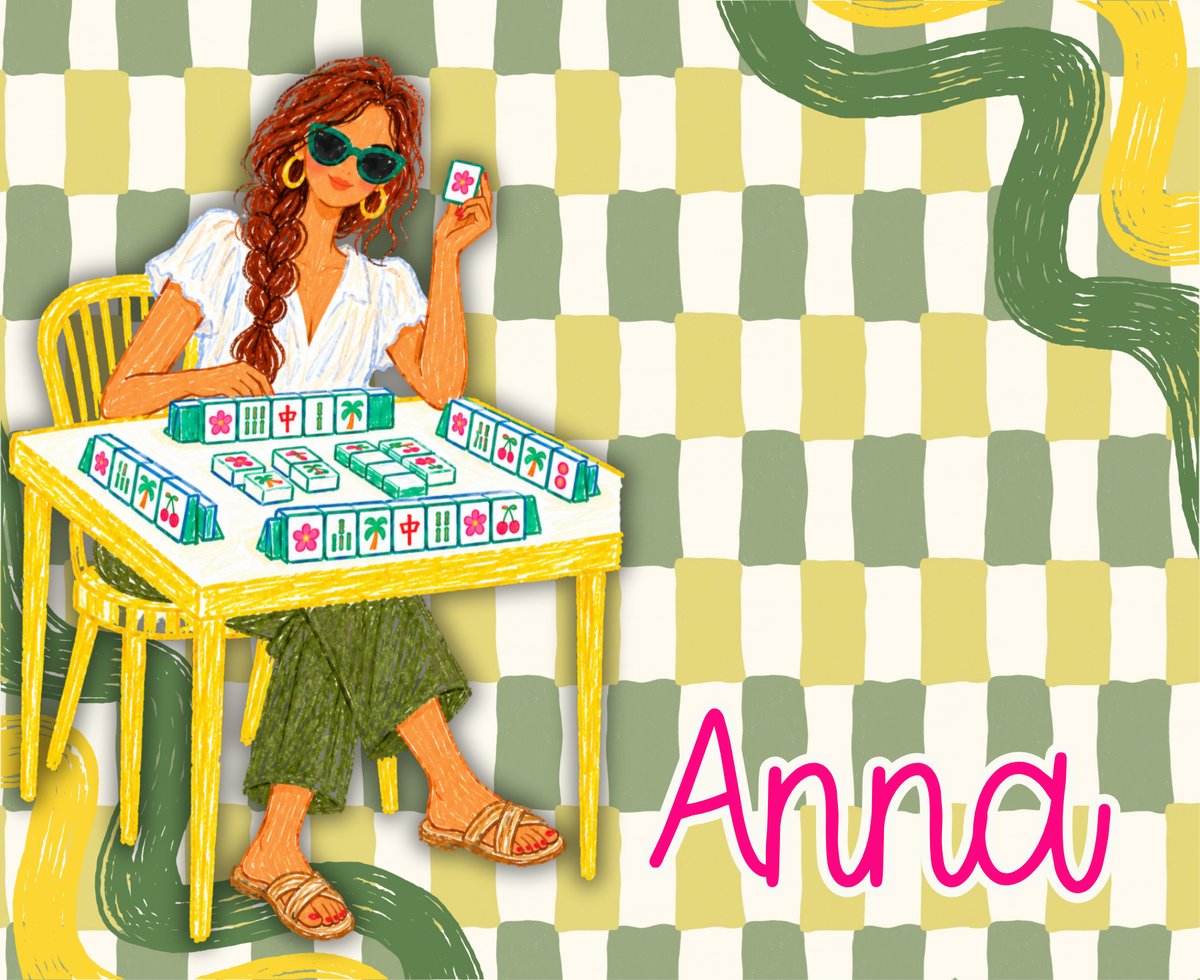 Personalized Mahjong Card Cover - Anna