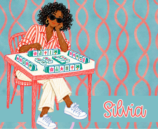 Personalized Mahjong Card Cover - Silvia