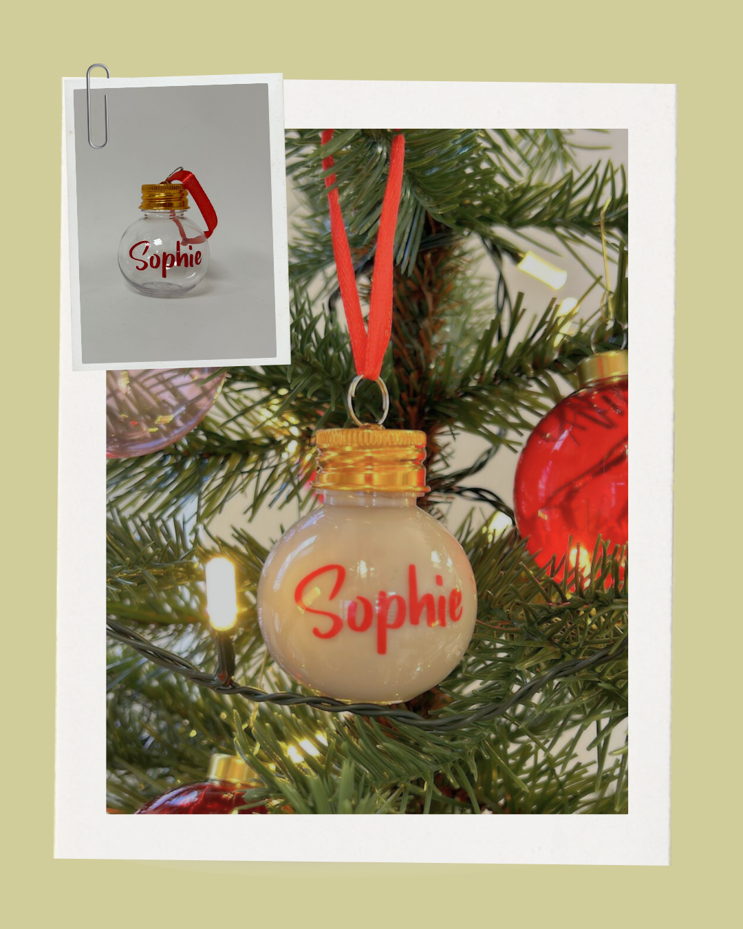 Personalize It! Holiday Mini Bulb Ornament