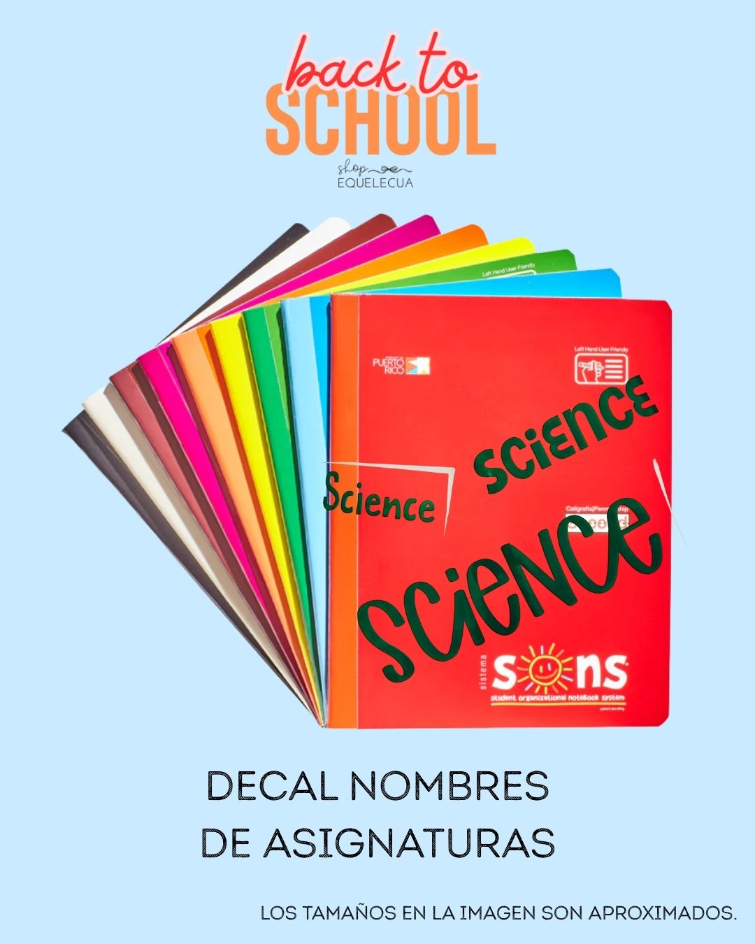 Decal Personalizado de Asignaturas