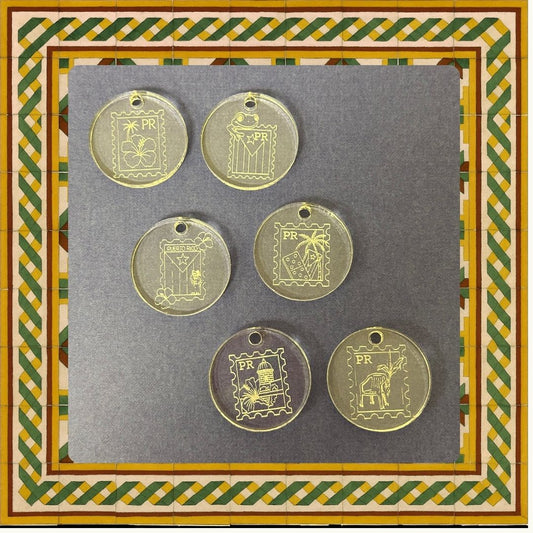 Isla Postal Set Wine Charms