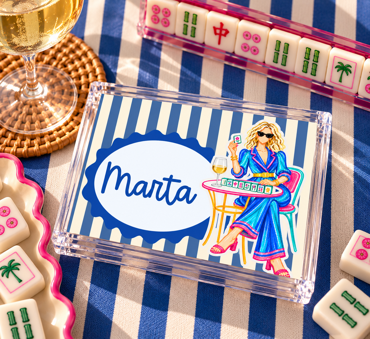 Personalized Mahjong Card Cover -Marta