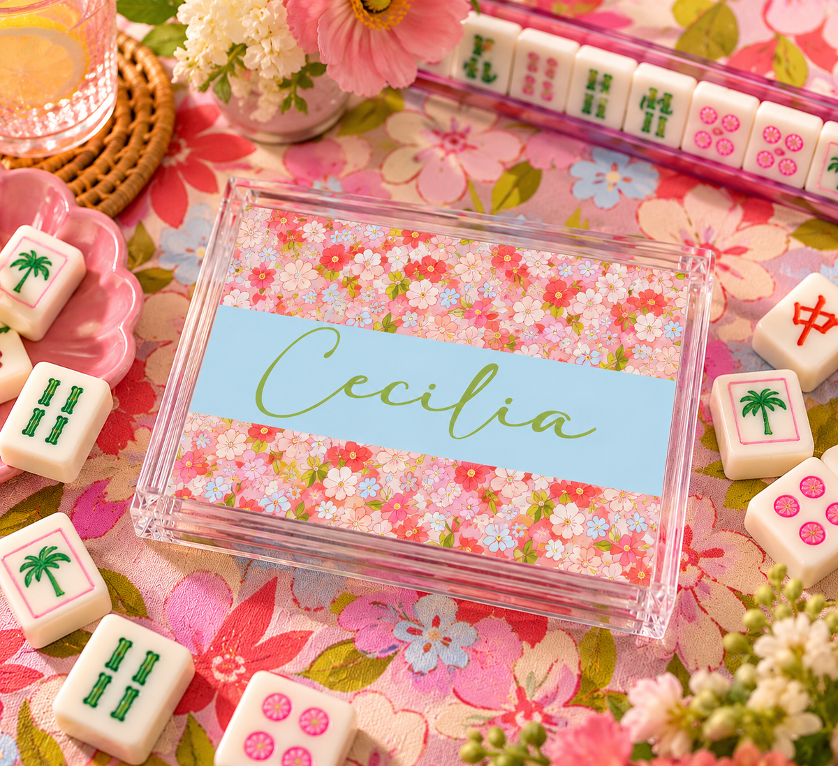 Personalized Mahjong Card Cover -Cecilia