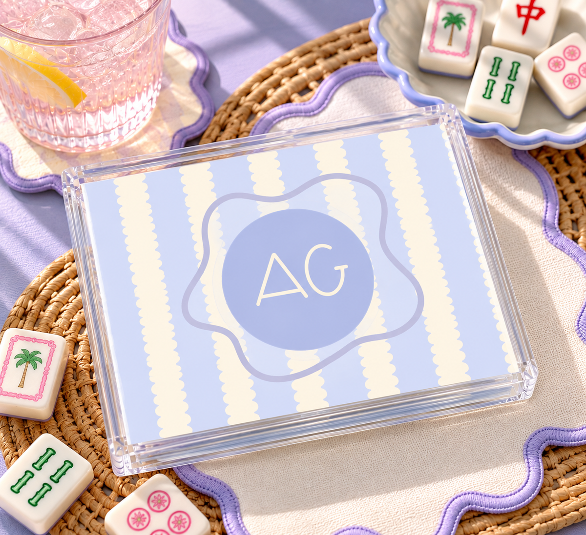 Personalized Mahjong Card Cover - AG