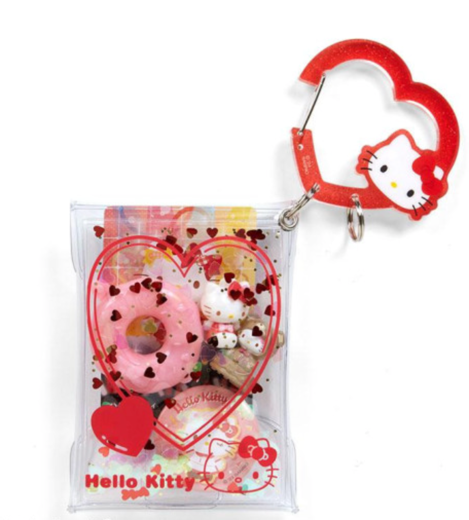 Clear Pouch with Carabiner - Hello Kitty