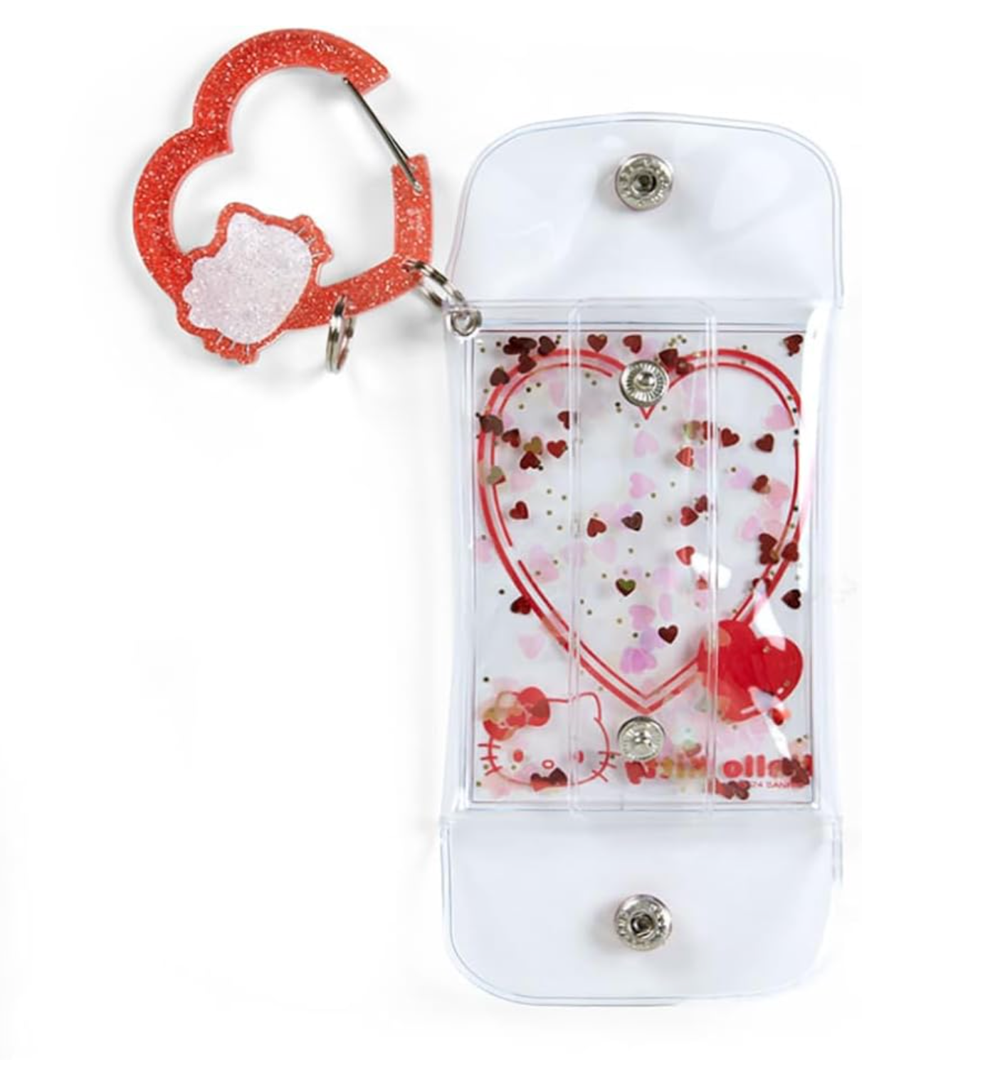 Clear Pouch with Carabiner - Hello Kitty