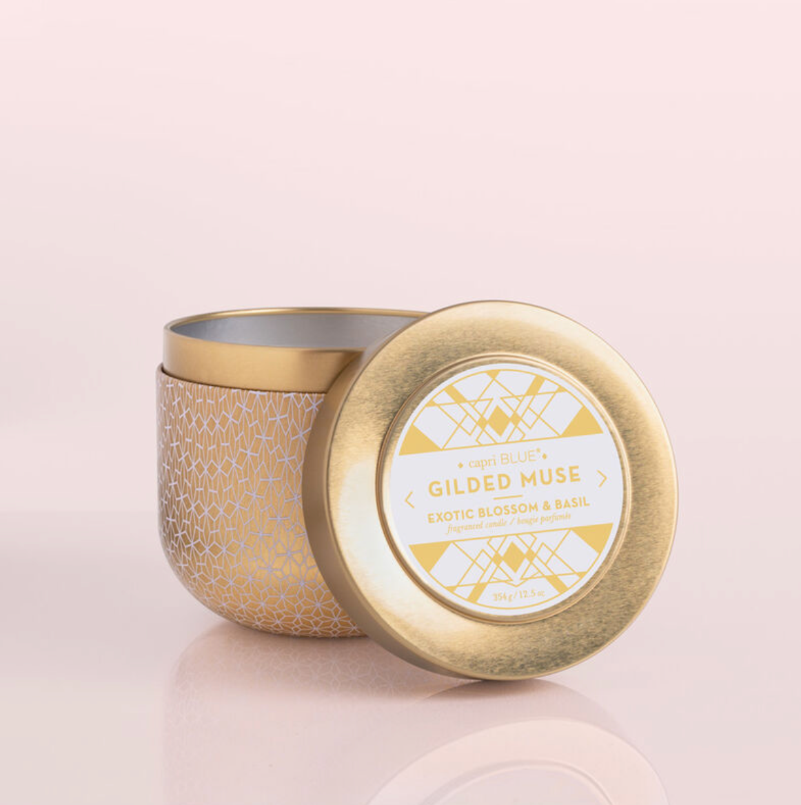 Exotic Blossom & Basil Gilded Tin