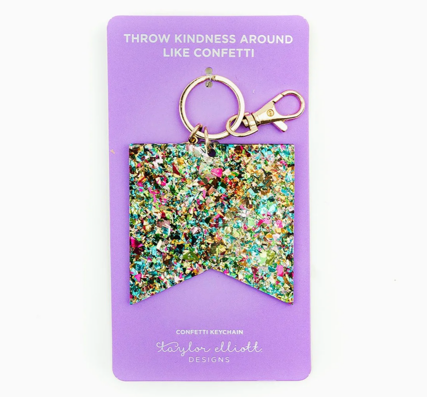 Confetti Banner Keychain