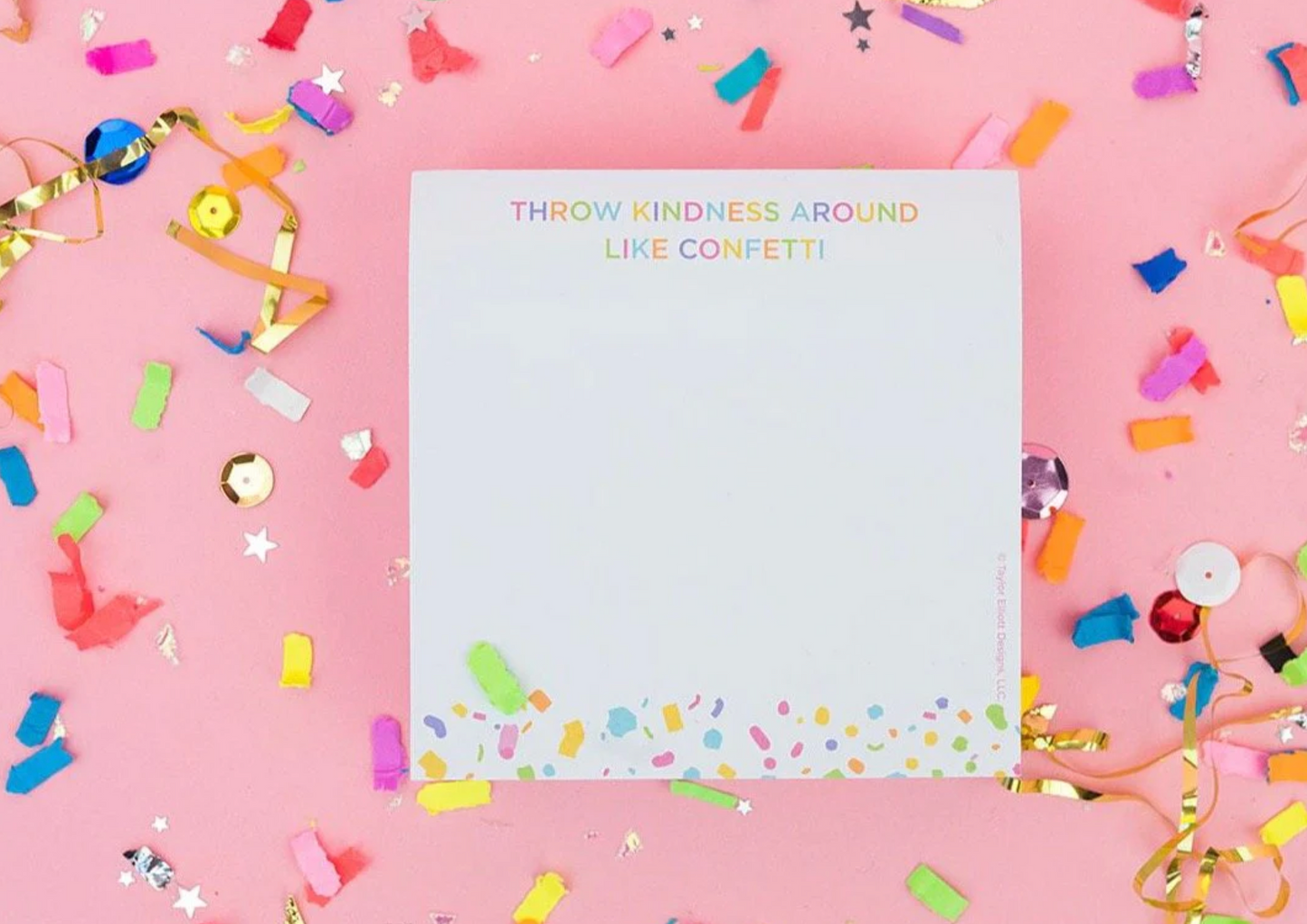 Confetti Sticky Note Cube