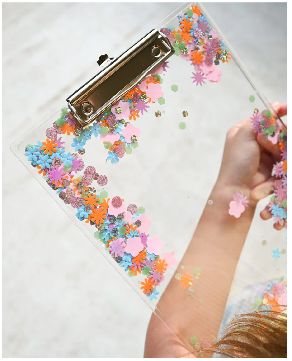 flower shop confetti clipboard