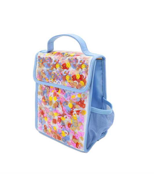 little letters confetti insulated lunchbox