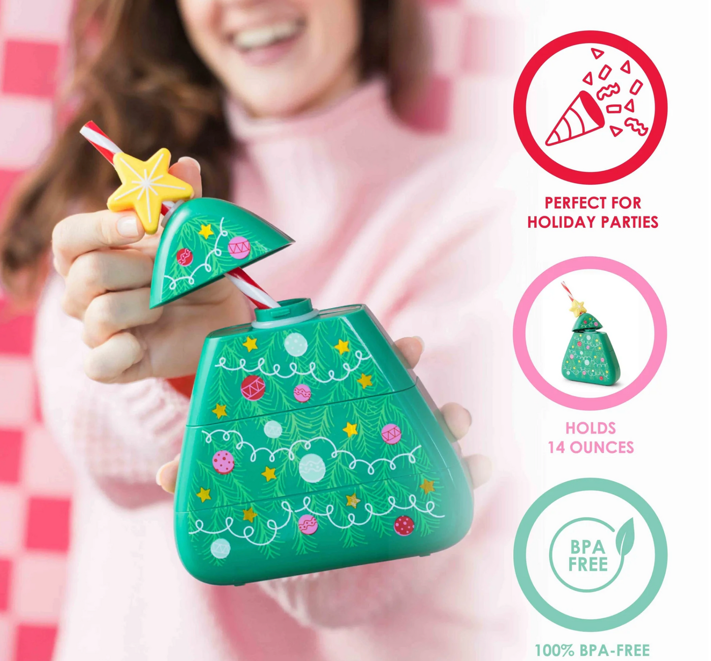 CHRISTMAS TREE NOVELTY SIPPER