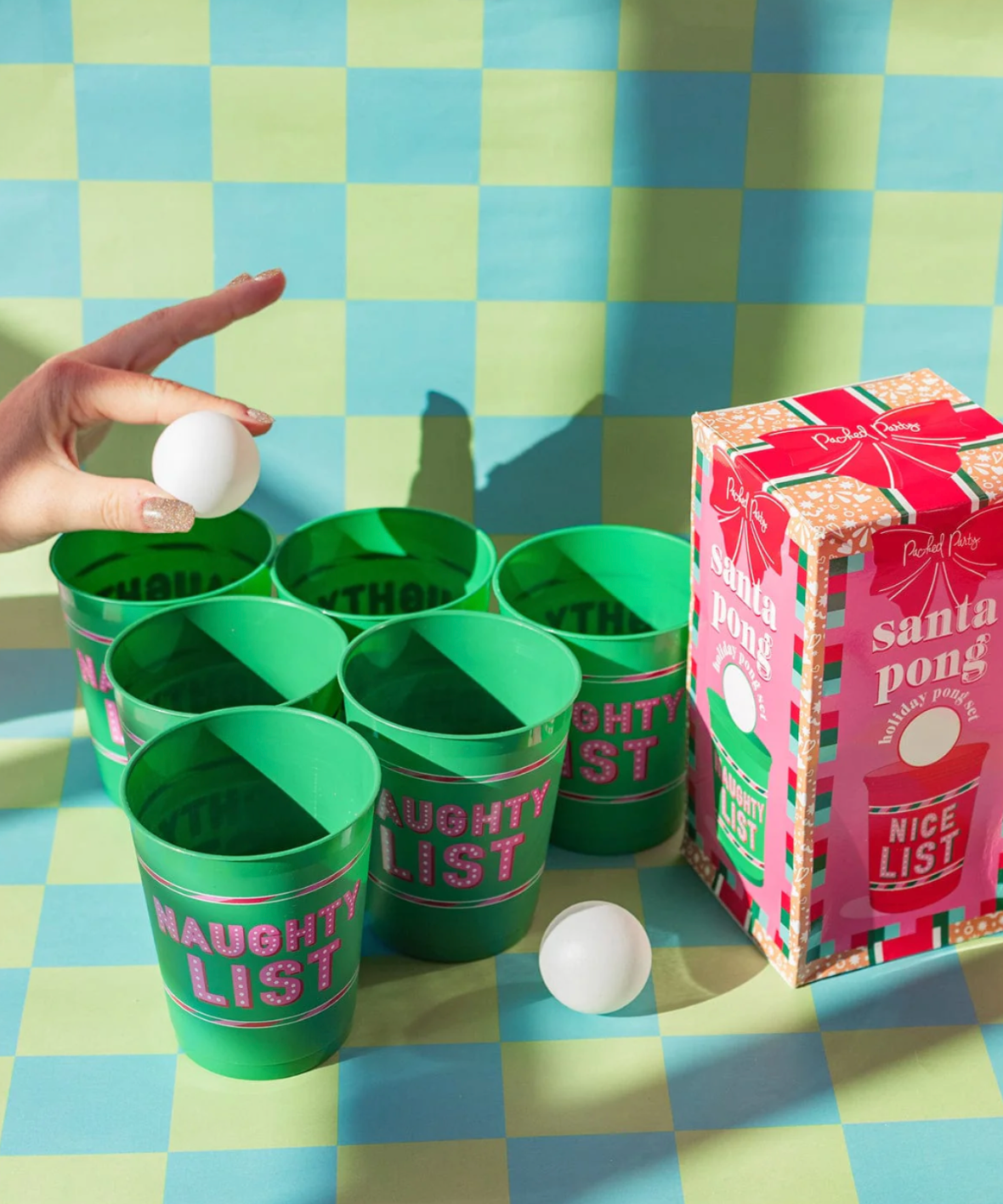 Naughty vs. Nice Holiday Party Pong Set