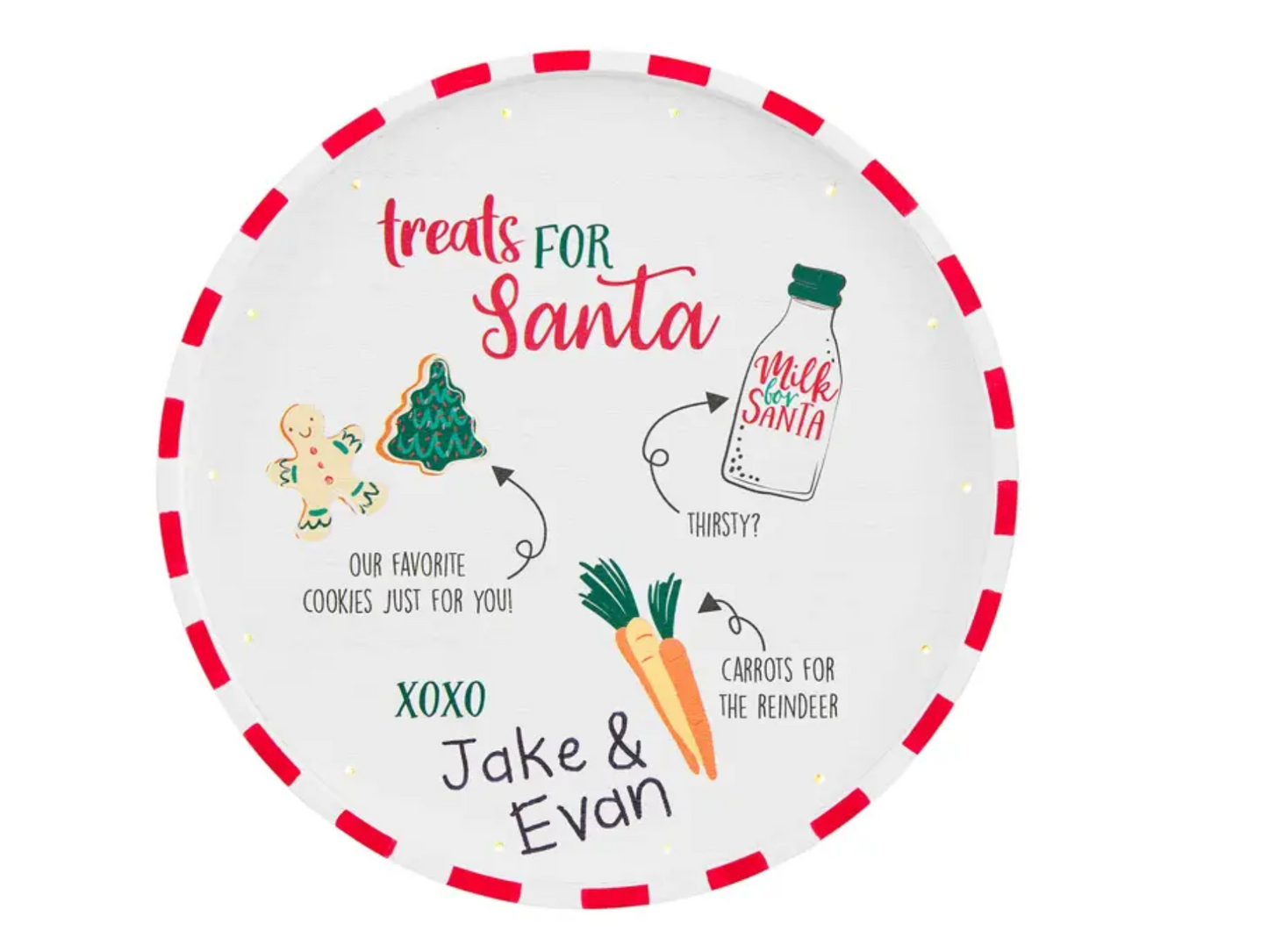 LIGHT UP CHRISTMAS COOKIE PLATE