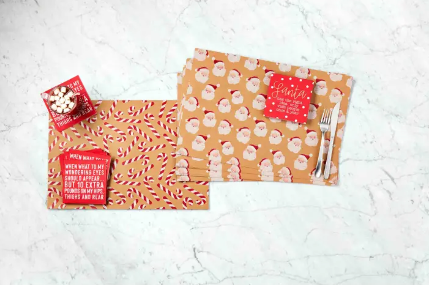 CANDY CANE PLACEMAT SET