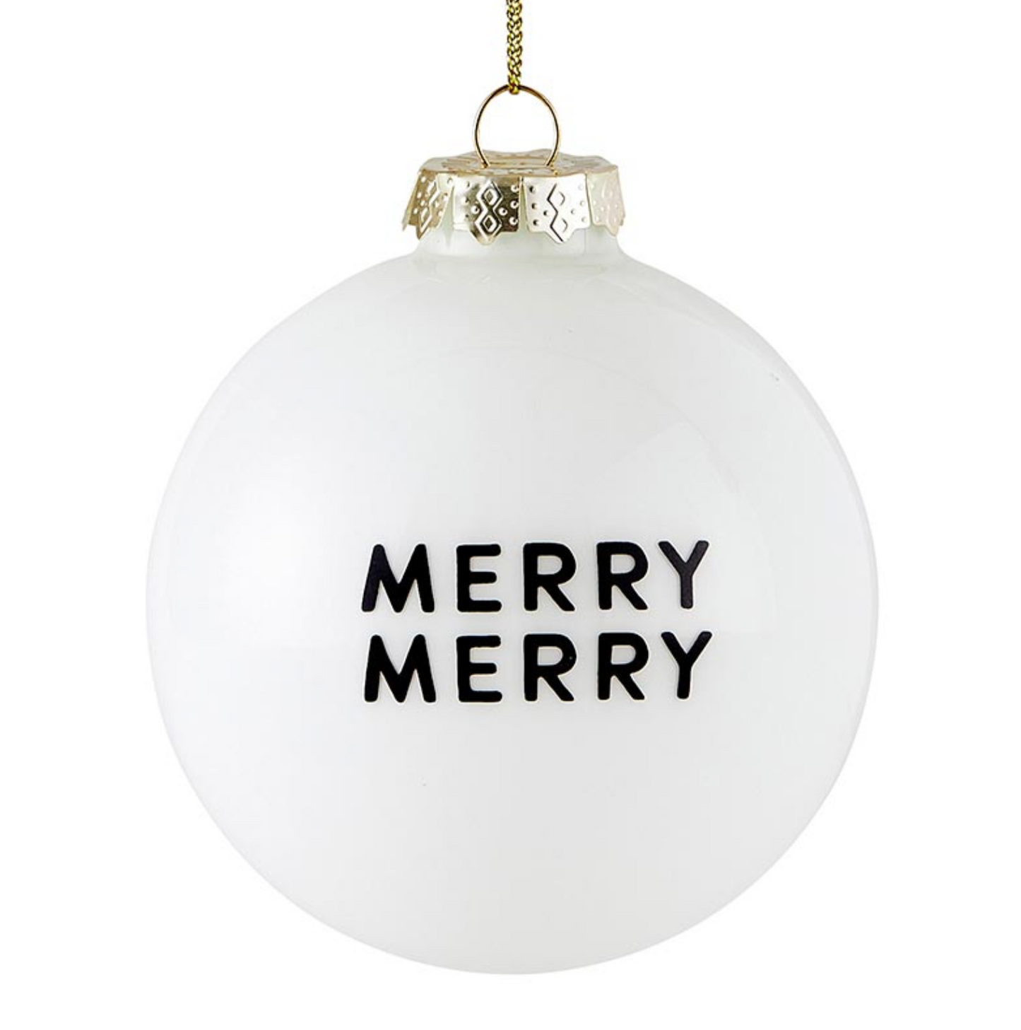 Glass Ornament Set - Merry Merry + Tree