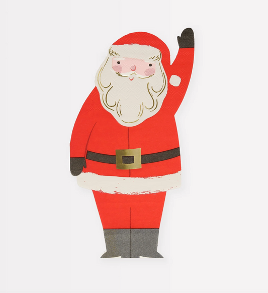 Jolly Christmas Santa Napkins (x 16)