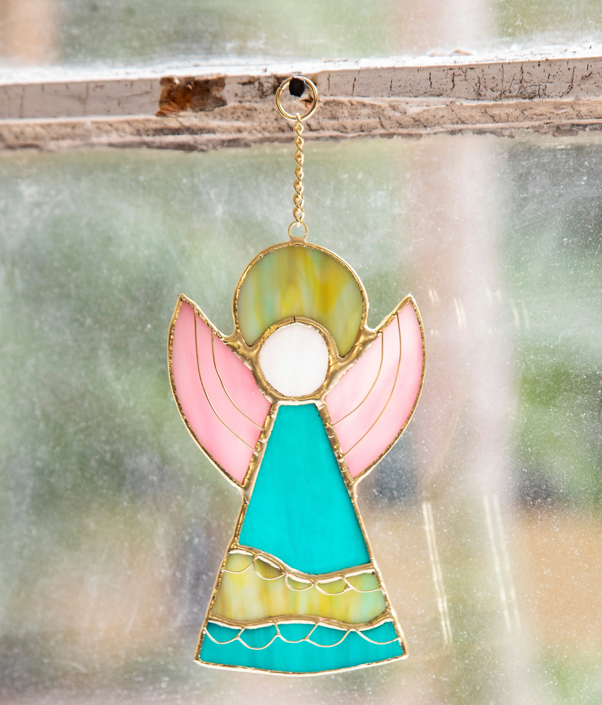 Stained Glass Window Hanging - Angel