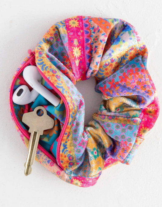 Hideaway Scrunchie - Folk Flower Patchwork