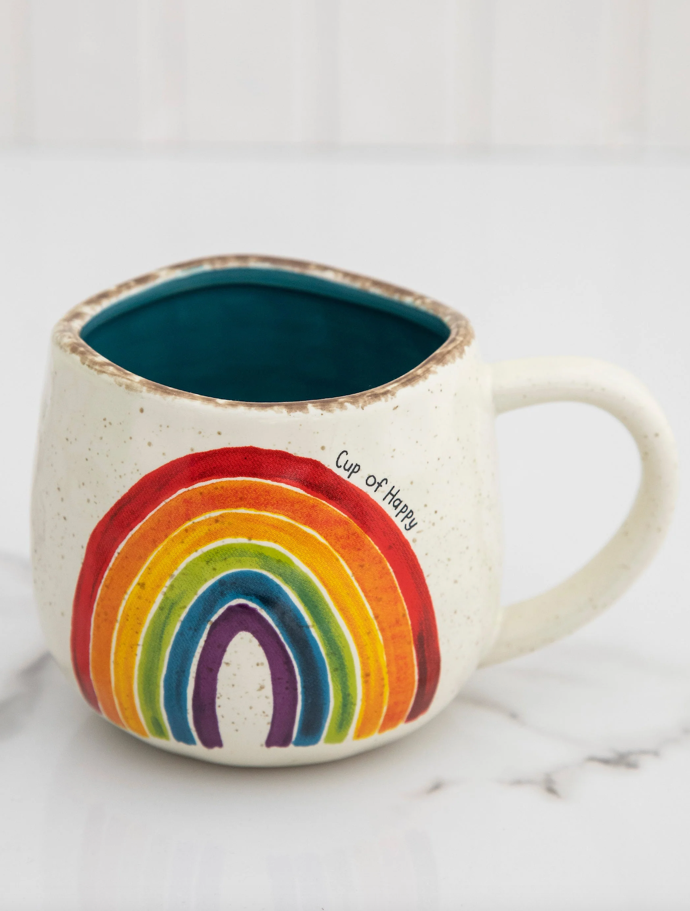 Artisan Rainbow Coffee Mug - Cup of Happy